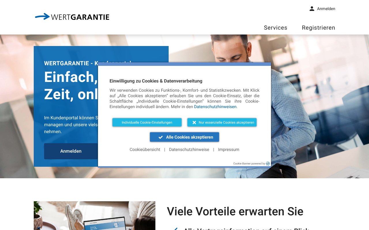 Screenshot of wertgarantie.com