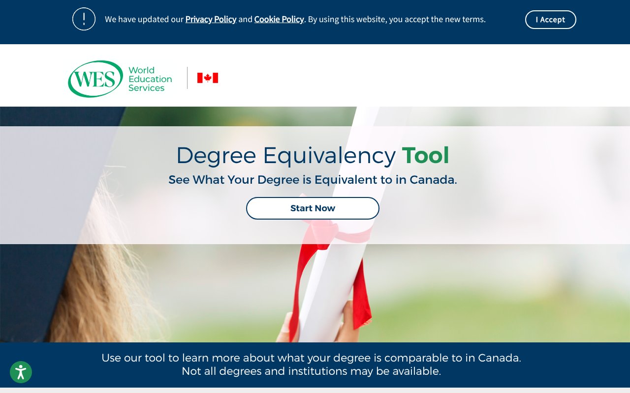 Screenshot of wes.org