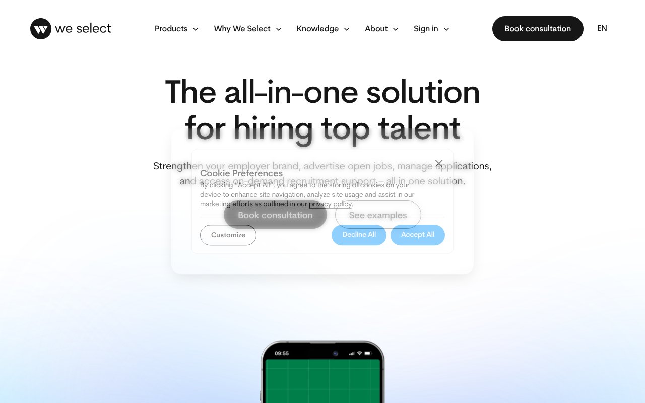 Screenshot of weselect.com