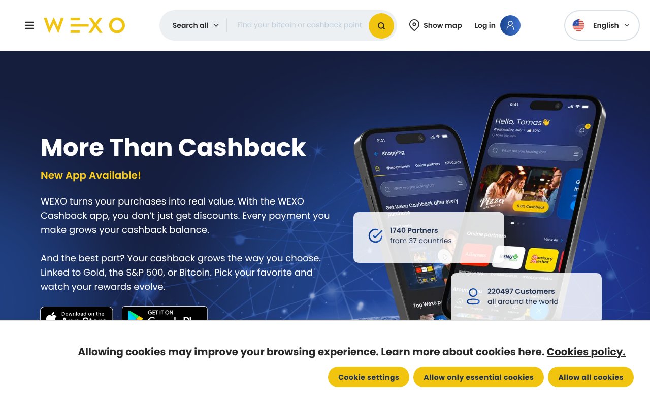 Screenshot of wexopay.com