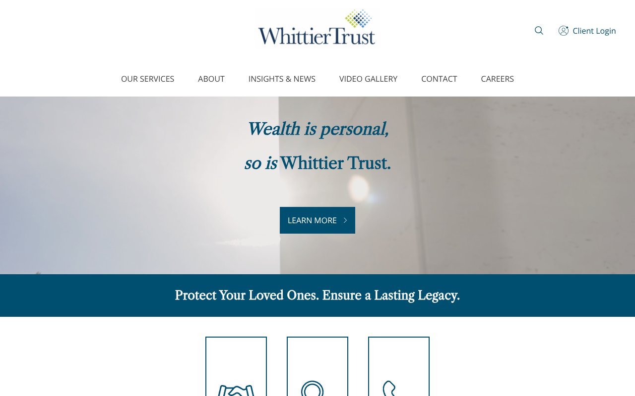 Screenshot of whittiertrust.com