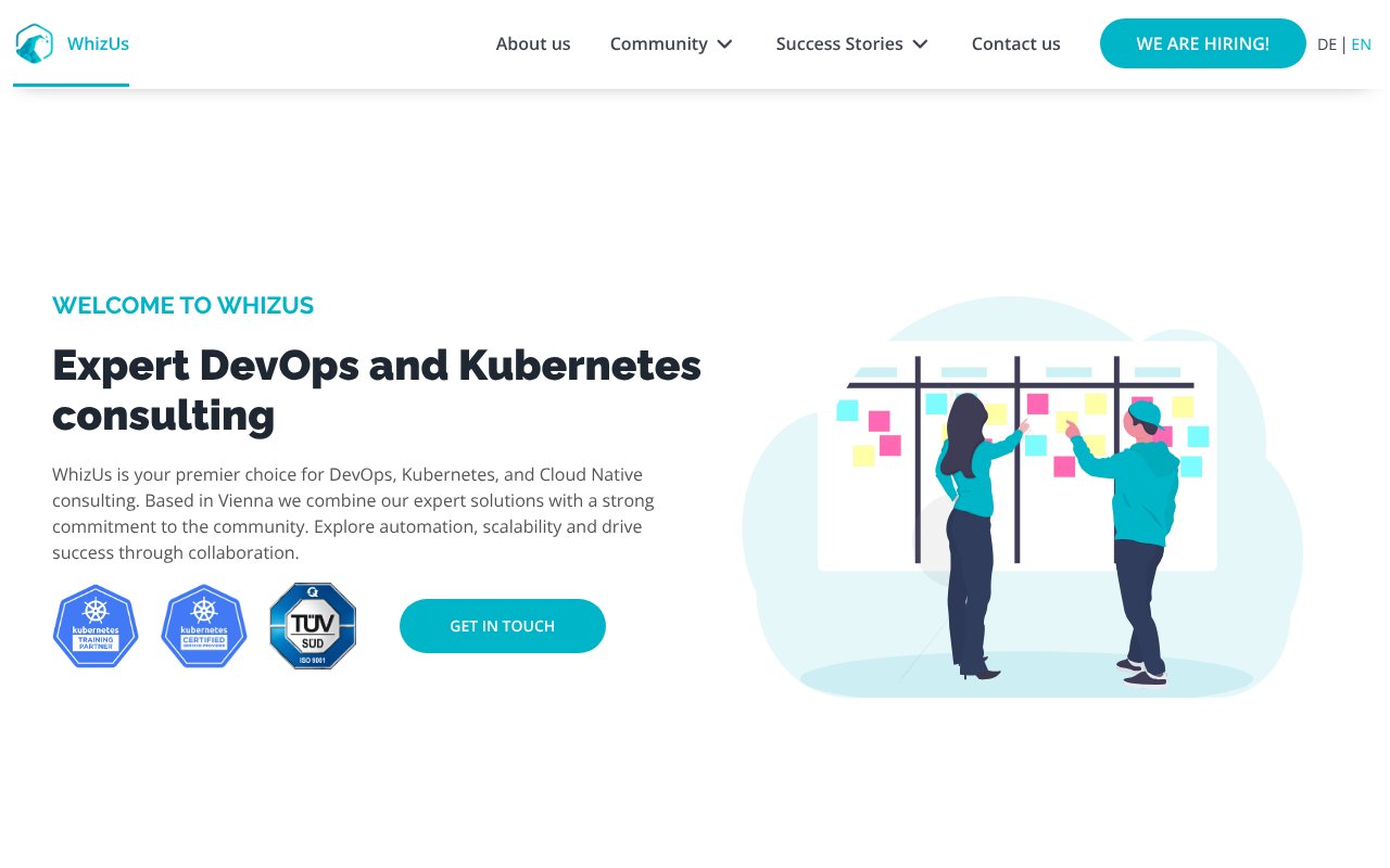 Screenshot of whizus.com