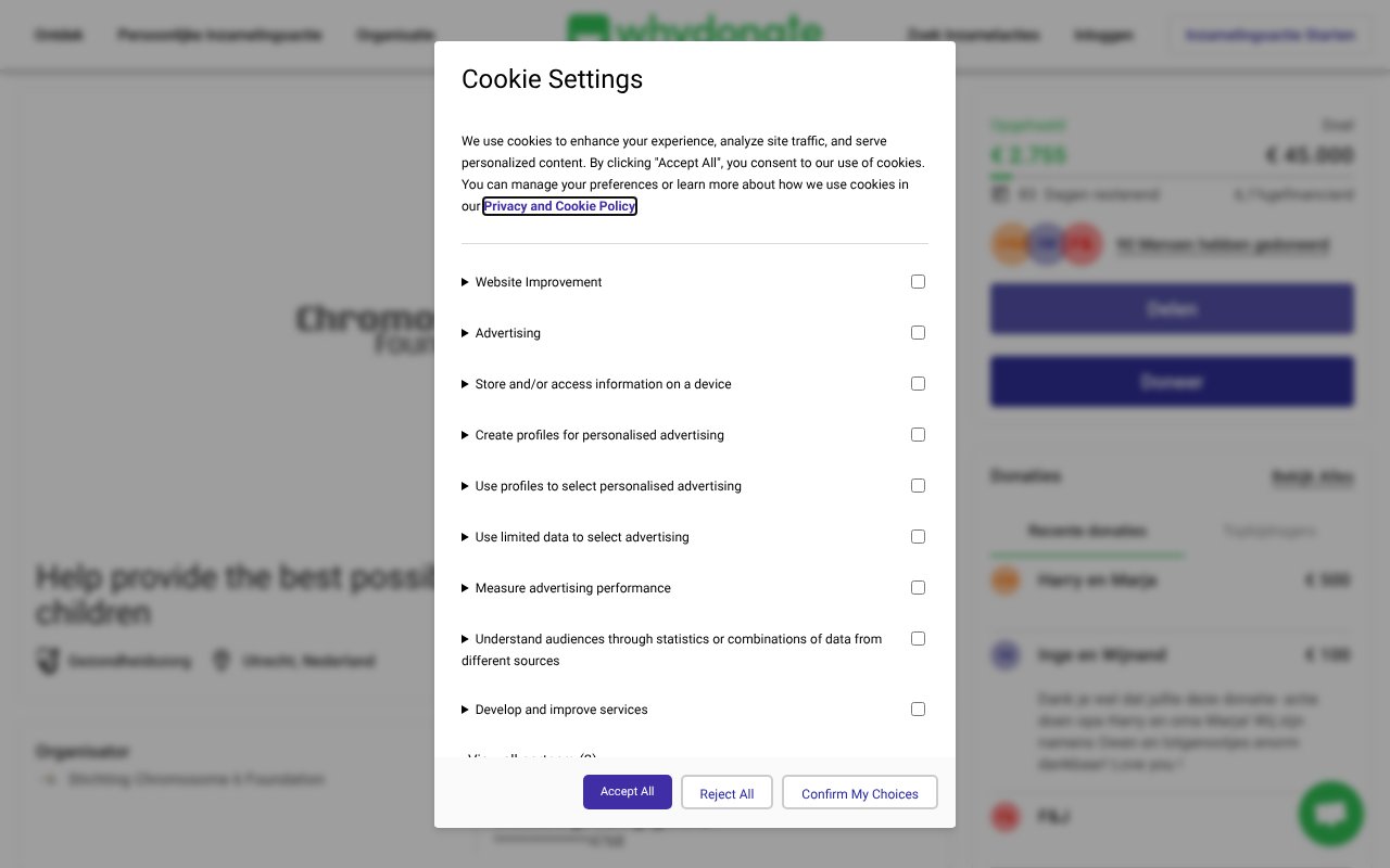 Screenshot of whydonate.com
