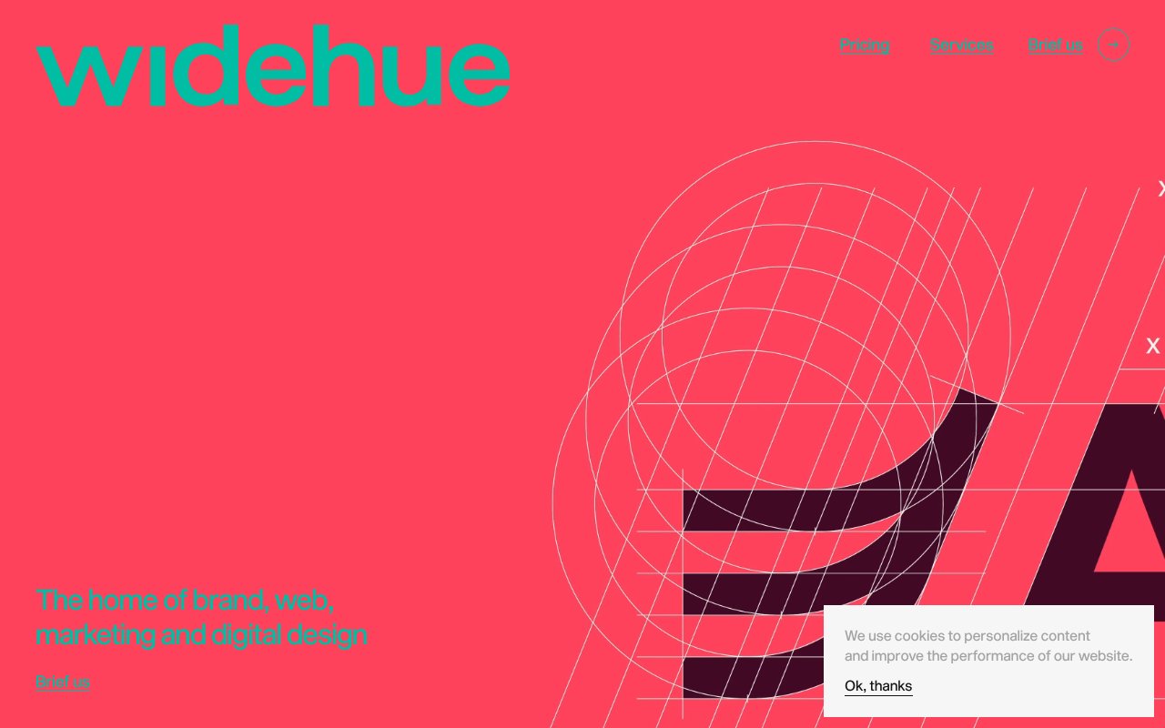 Screenshot of widehue.co