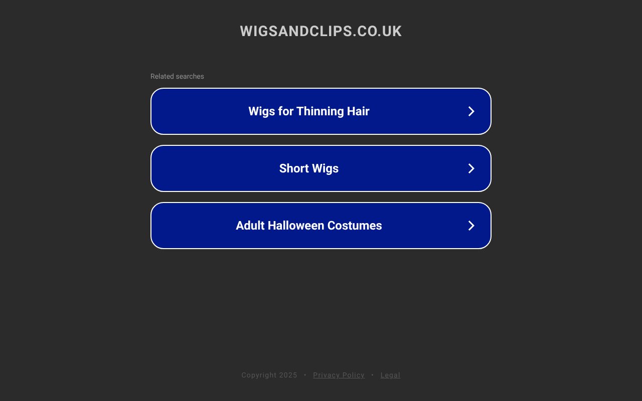 Screenshot of wigsandclips.co.uk