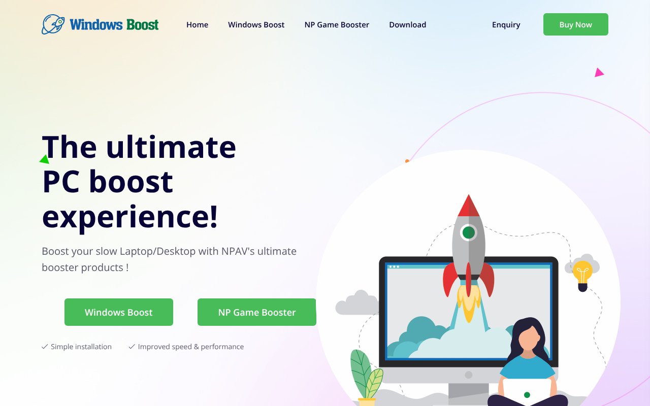 Screenshot of windowsboost.com