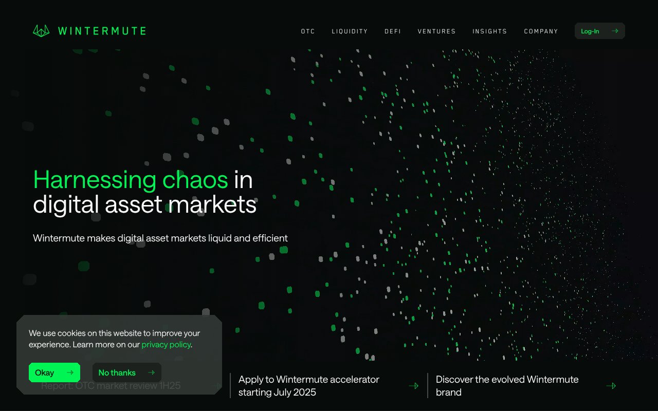 Screenshot of wintermute.com