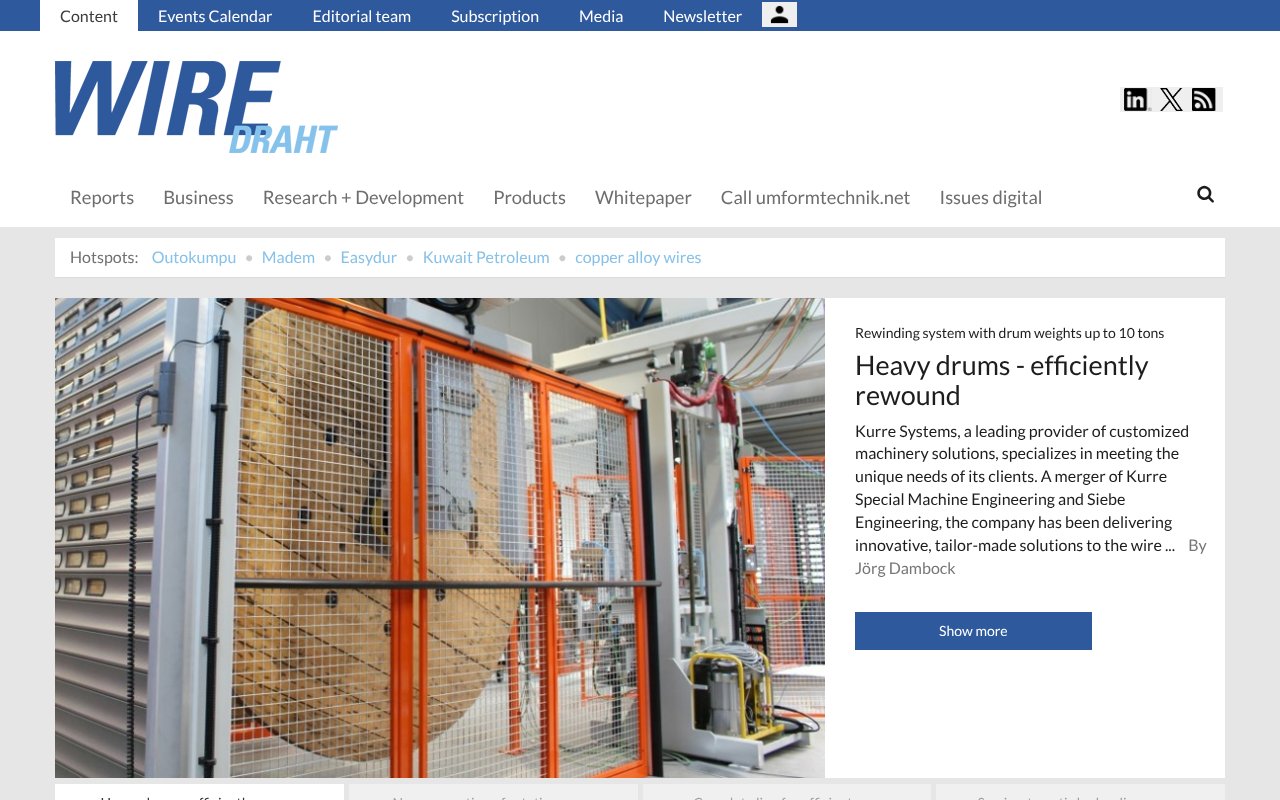 Screenshot of wire-magazine.de