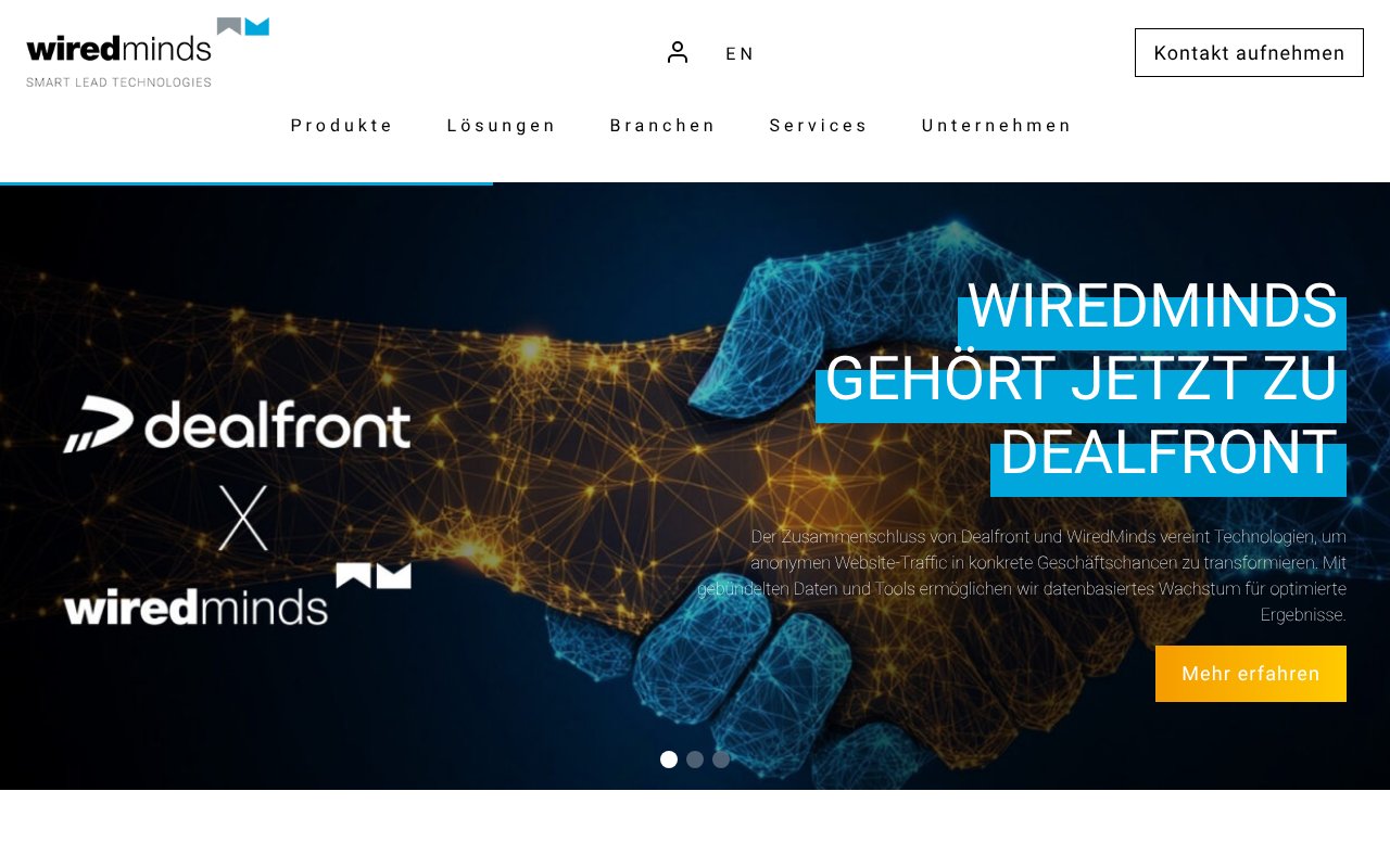 Screenshot of wiredminds.de