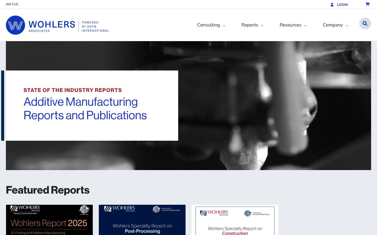 Screenshot of wohlersassociates.com