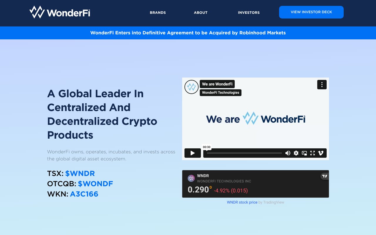 Screenshot of wonder.fi