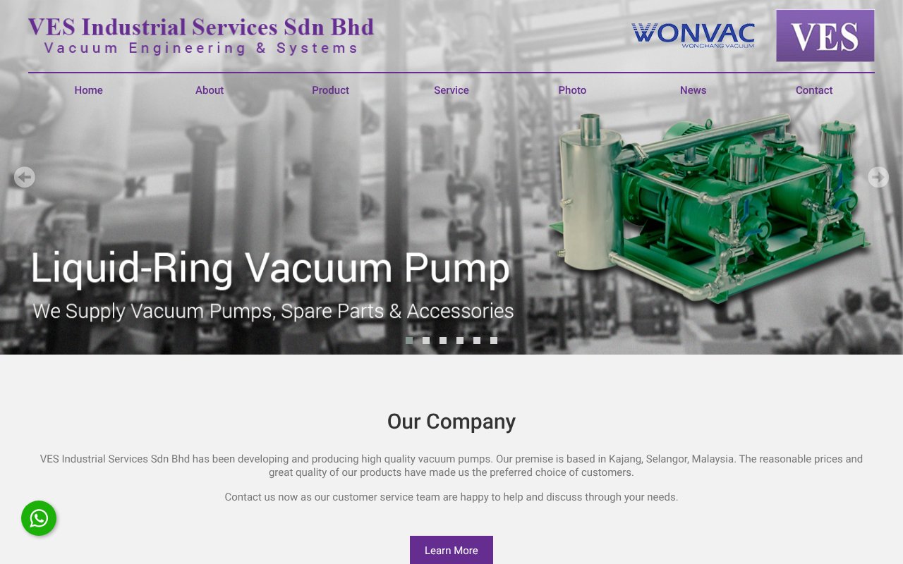 Screenshot of wonvac.com.my