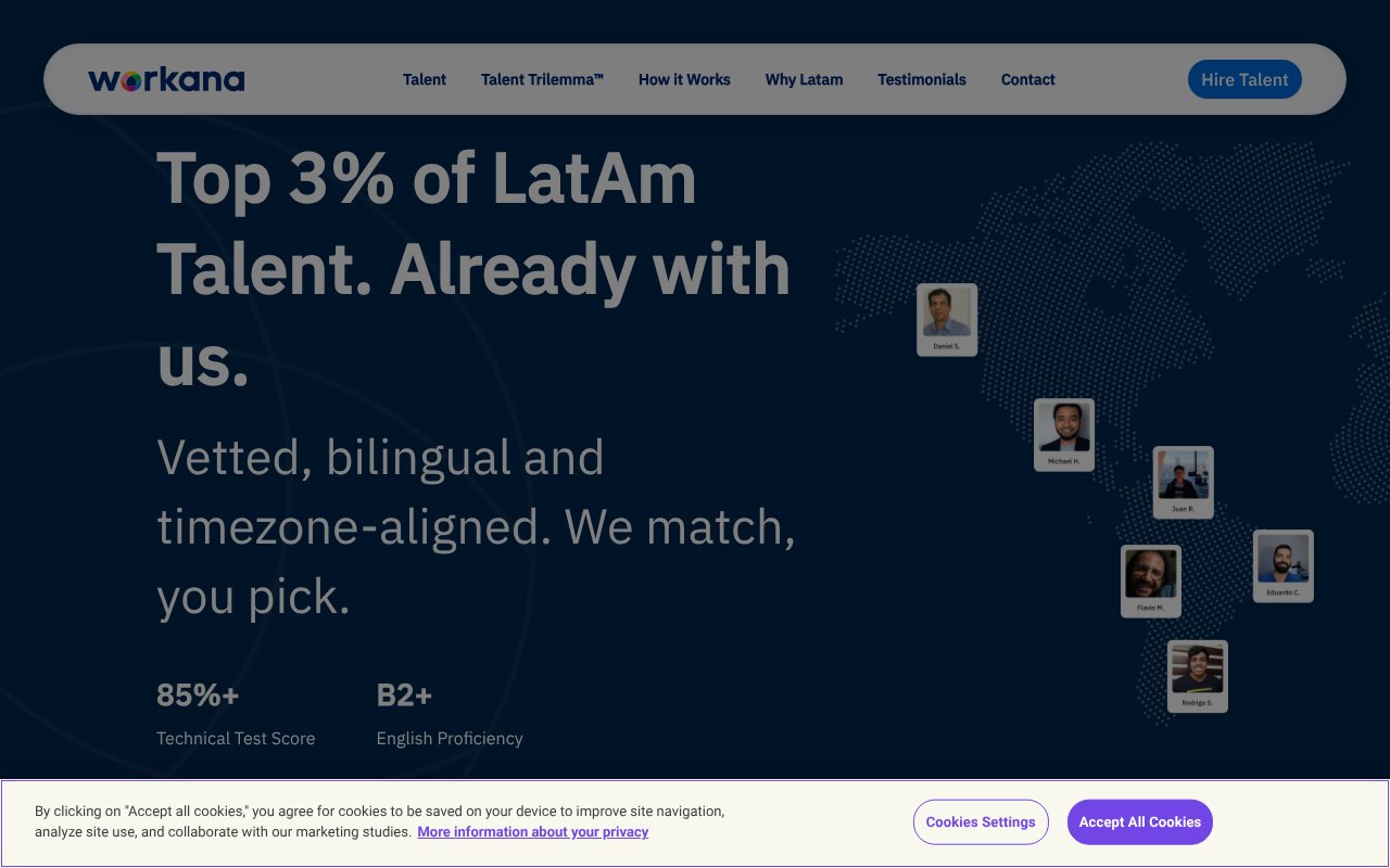 Screenshot of workana.com