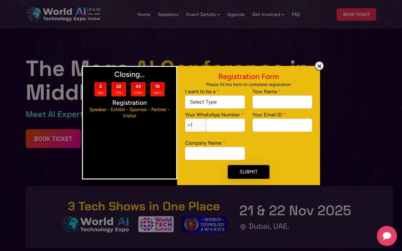 Screenshot of worldaiexpo.io