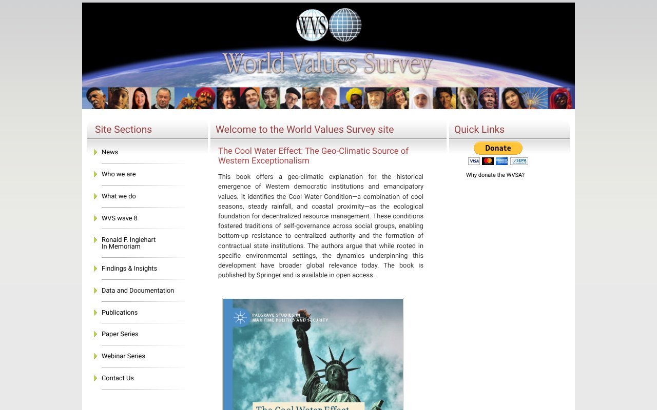 Screenshot of worldvaluessurvey.org