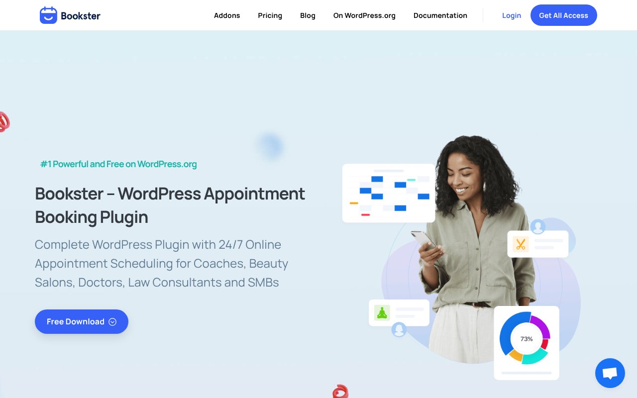 Screenshot of wpbookster.com