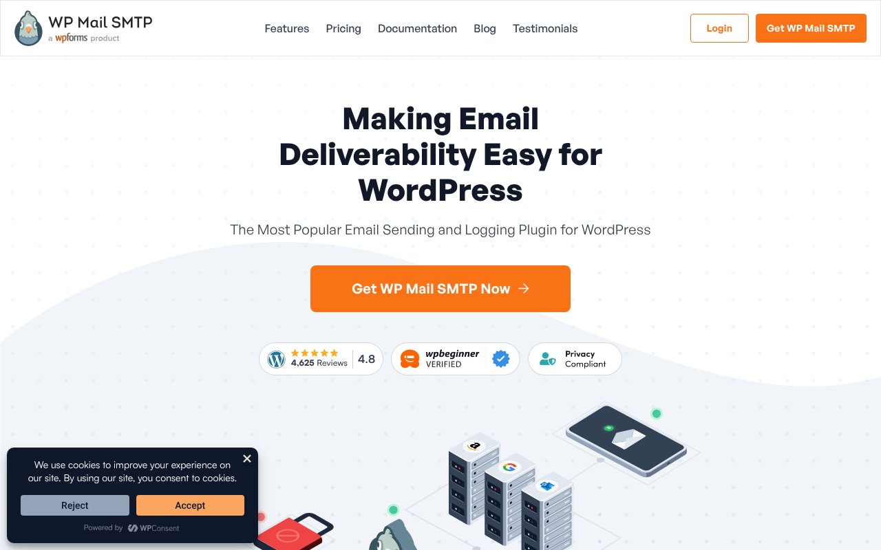 Screenshot of wpmailsmtp.com