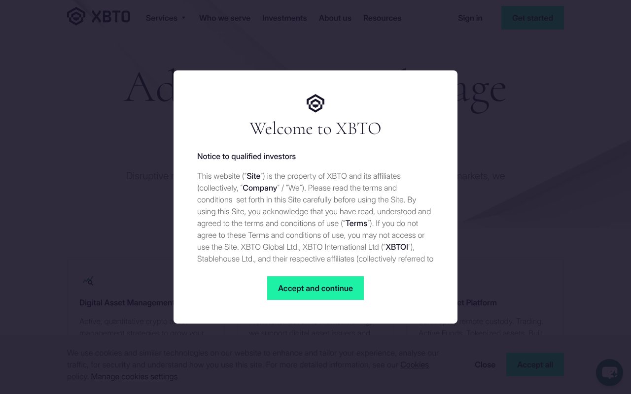 Screenshot of xbto.com