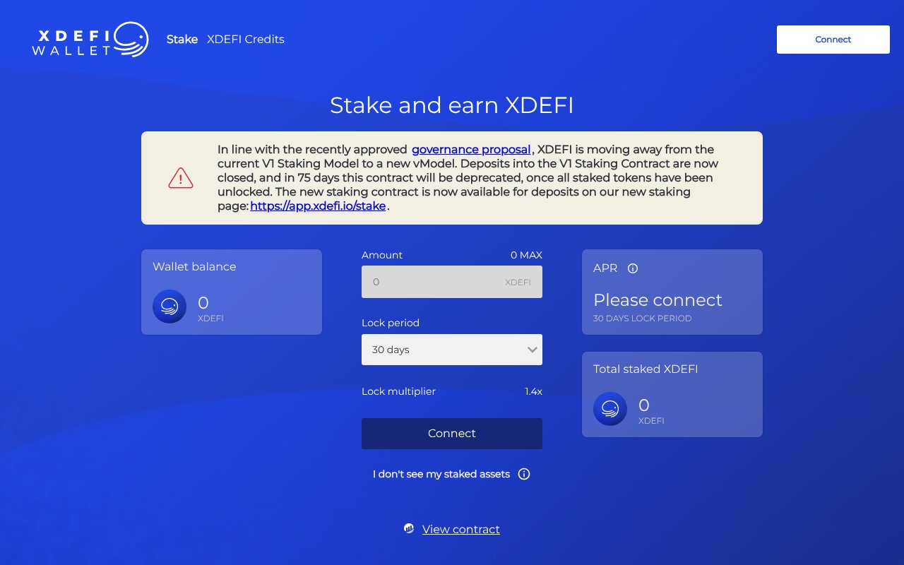 Screenshot of xdefi.io