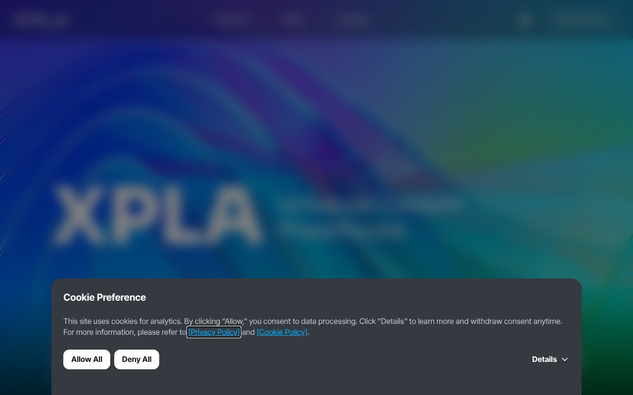 Screenshot of xpla.io