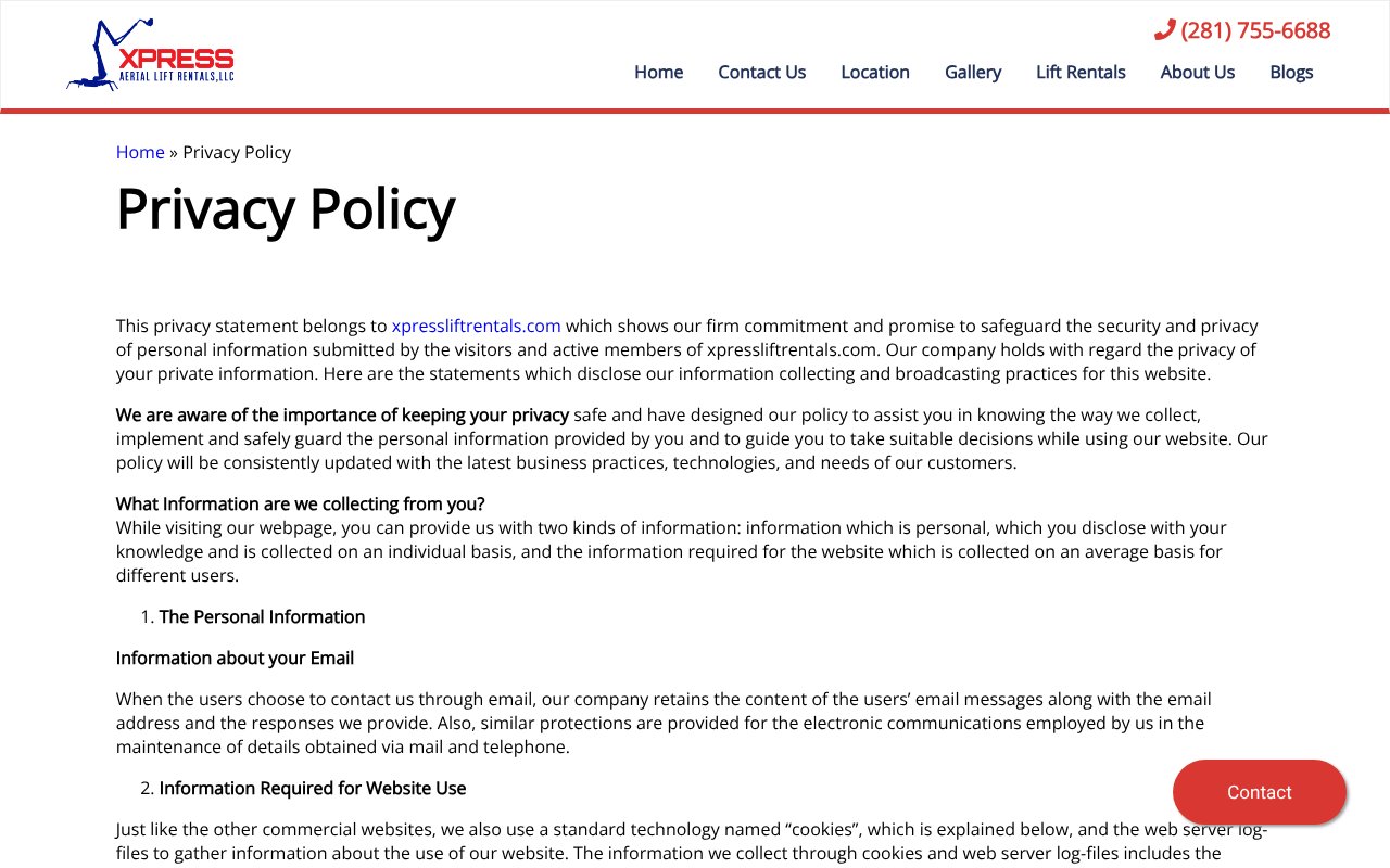 Screenshot of xpressliftrentals.com