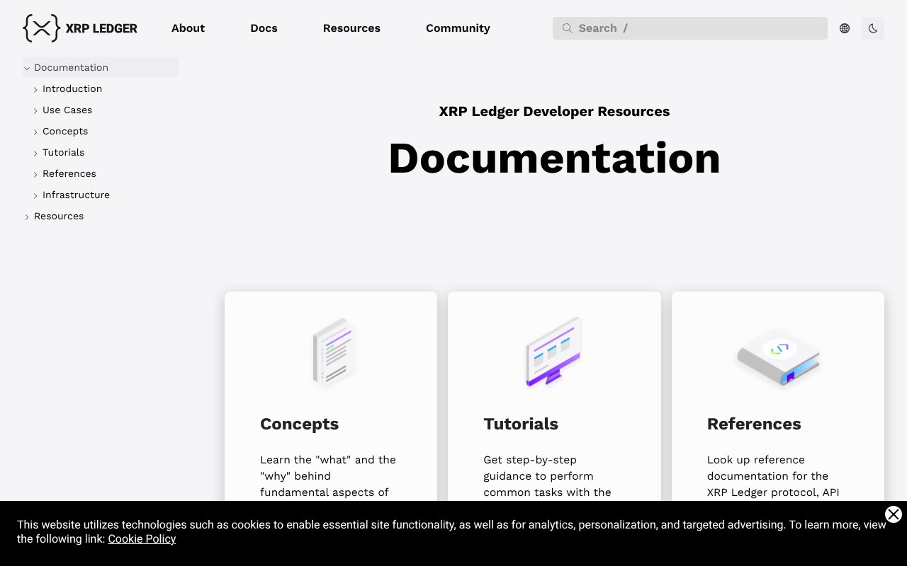 Screenshot of xrpl.org