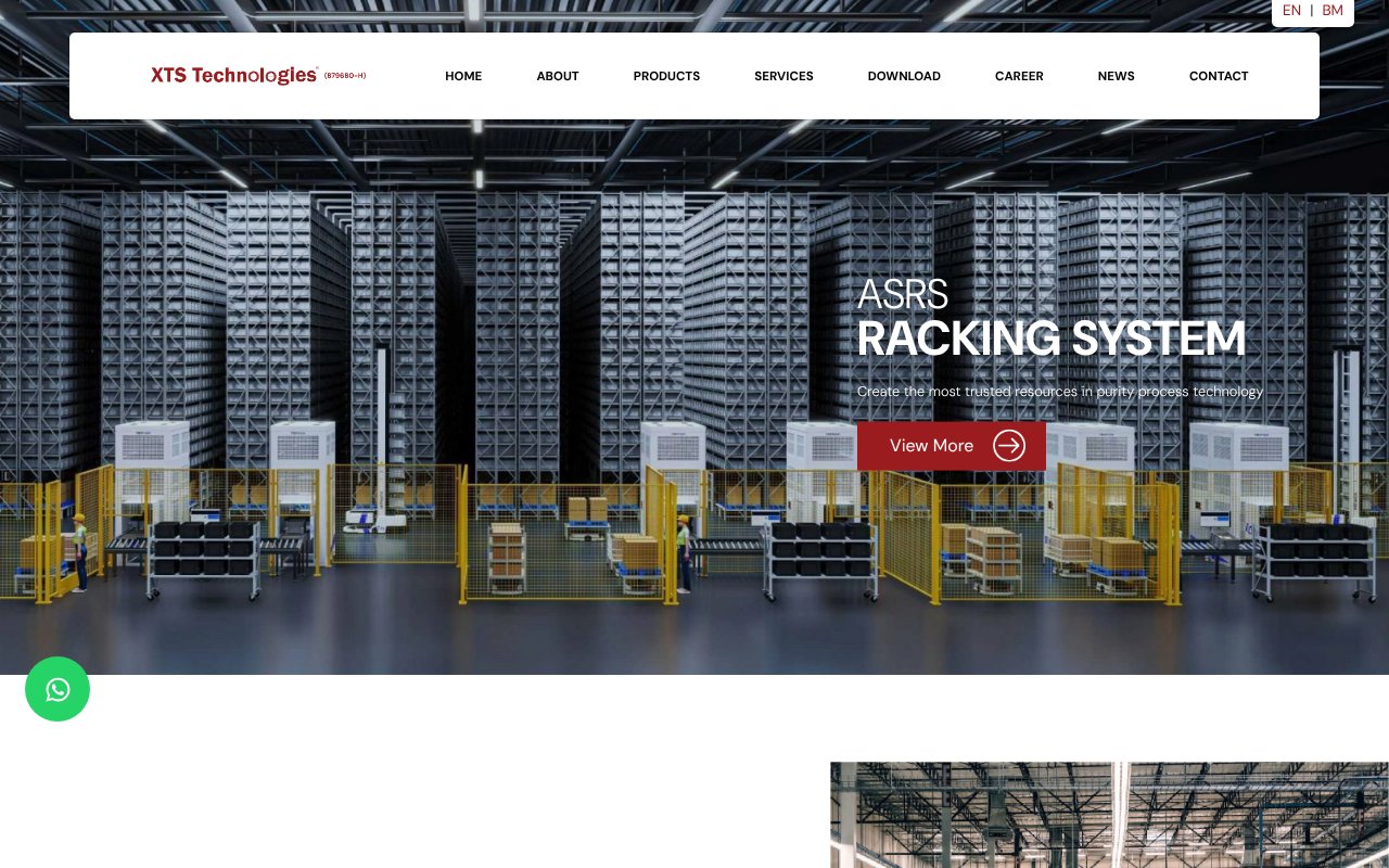 Screenshot of xtstech.com