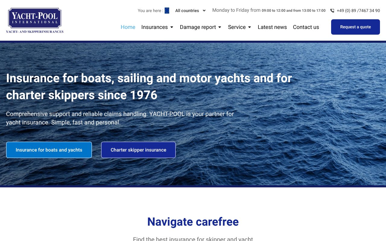 Screenshot of yacht-pool.com