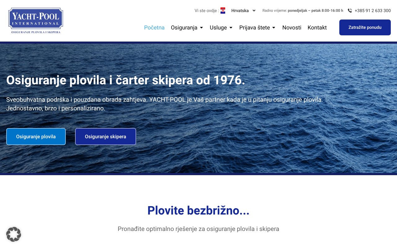 Screenshot of yacht-pool-croatia.hr