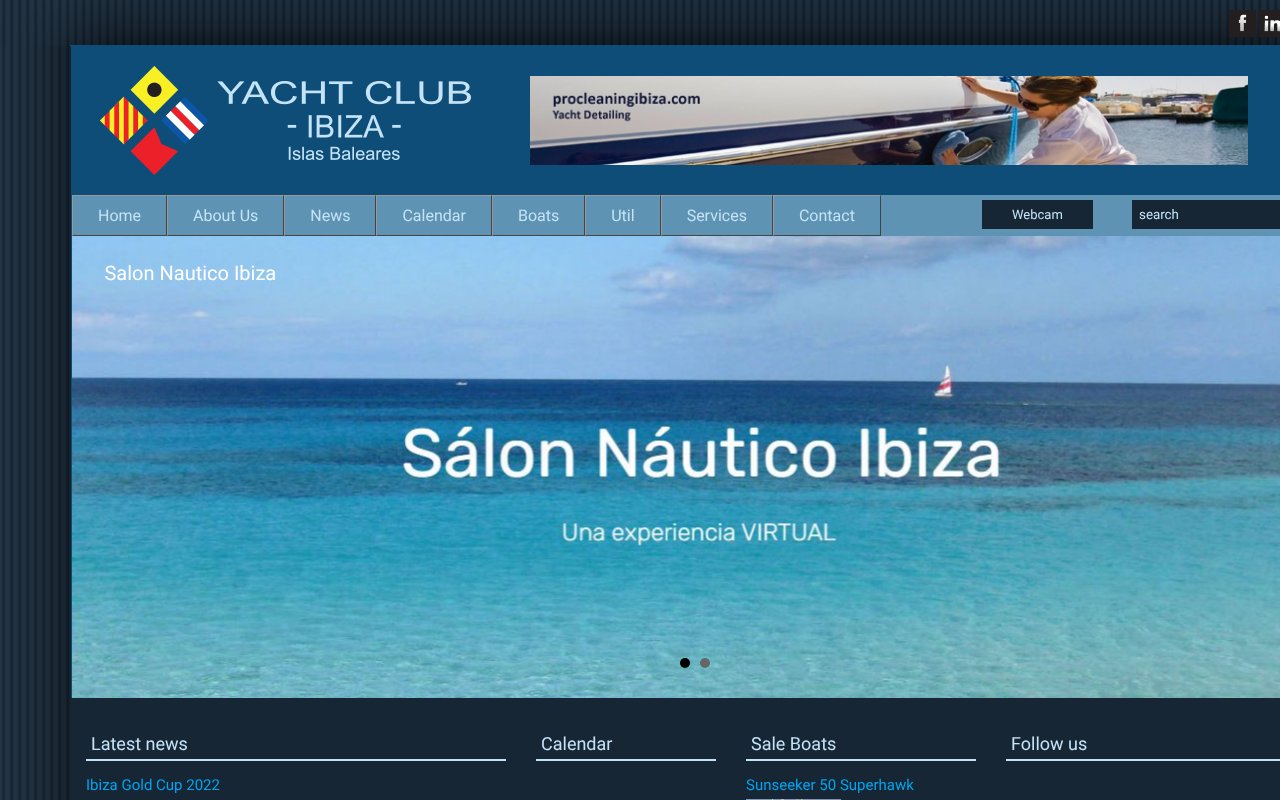 Screenshot of yachtclubibiza.com