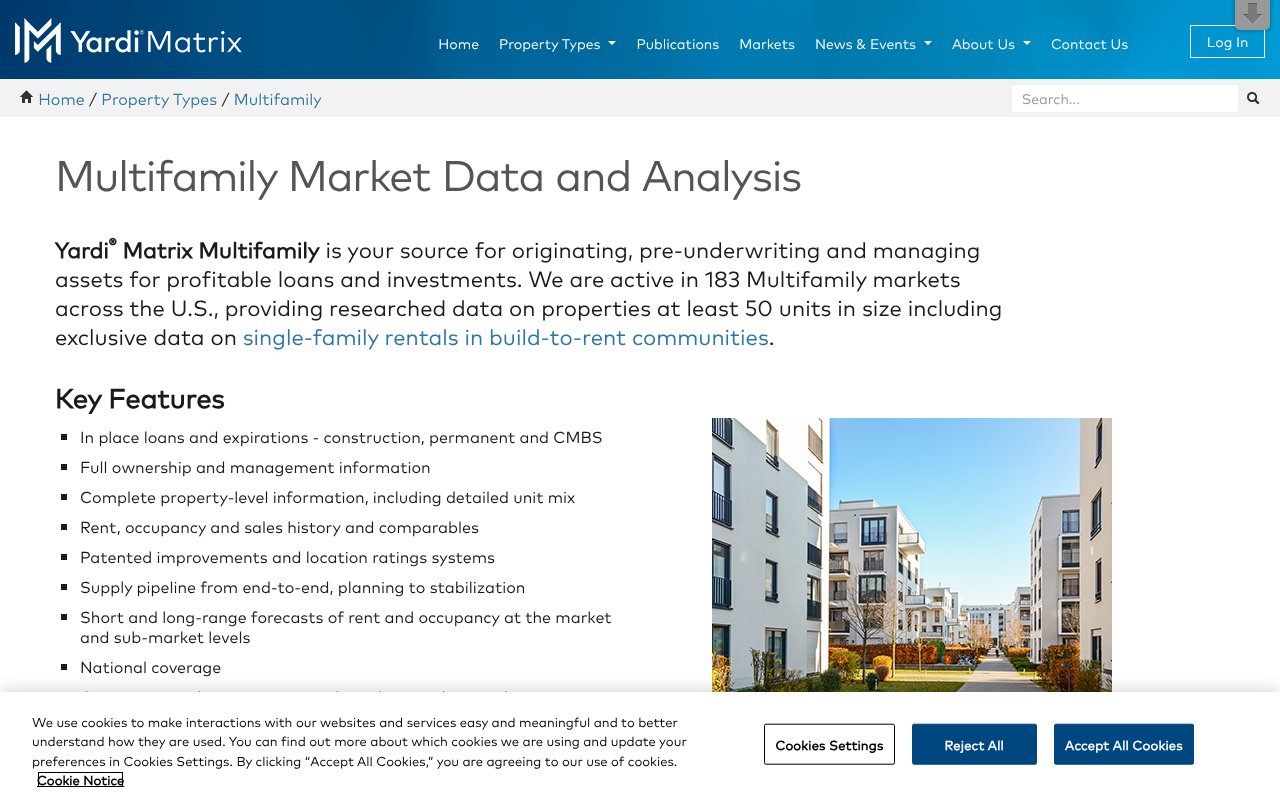 Screenshot of yardimatrix.com
