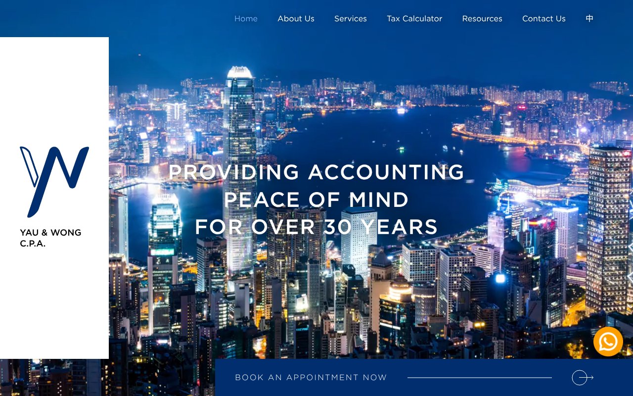 Screenshot of yauandwong.com