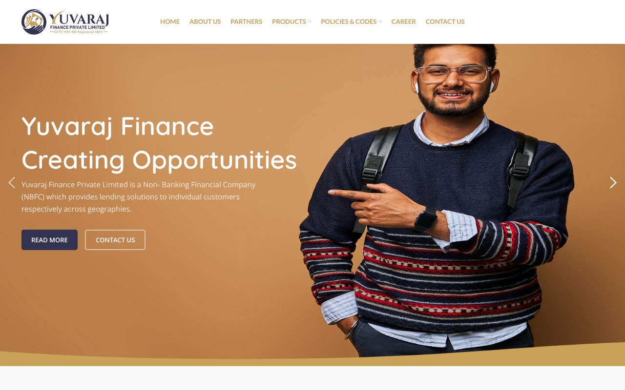 Screenshot of yuvarajfinance.in