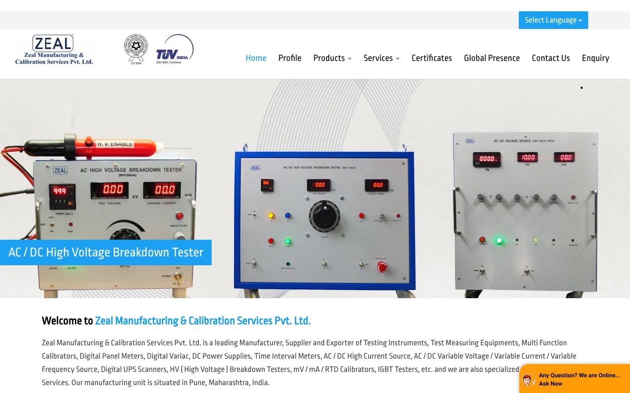 Screenshot of zeal-services.com