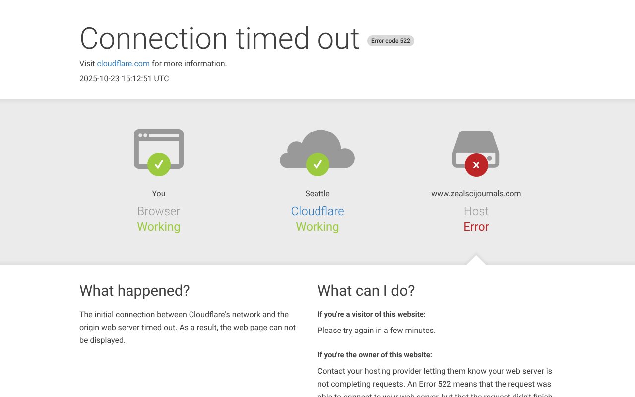 Screenshot of zealscijournals.com