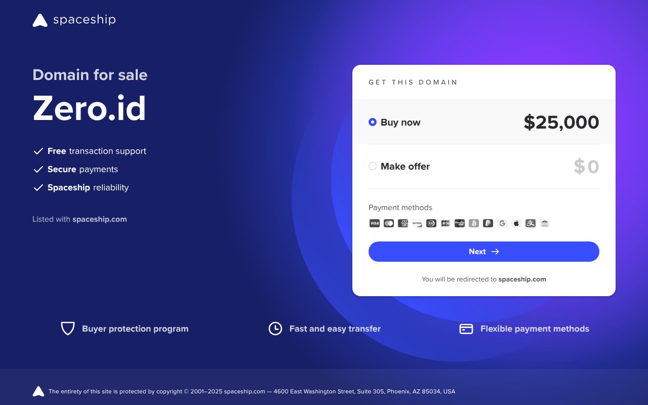 Screenshot of zero.id