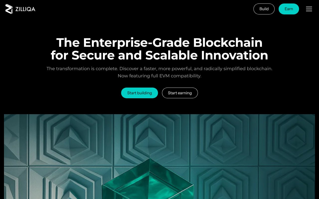 Screenshot of zilliqa.com