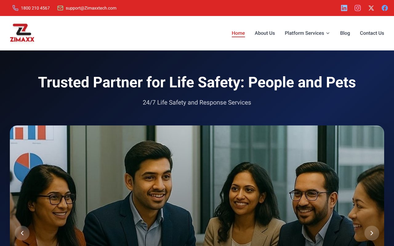 Screenshot of zimaxxtech.com