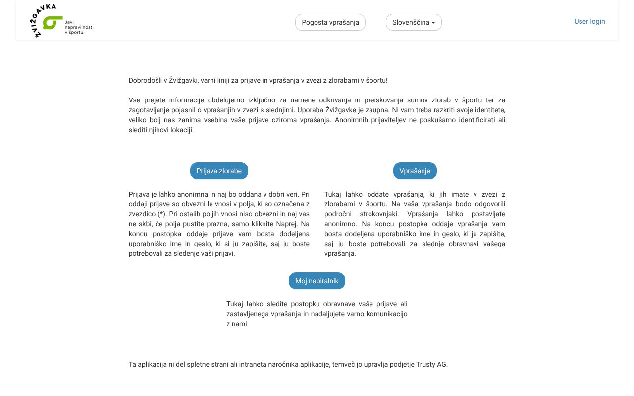 Screenshot of zvizgavka.si